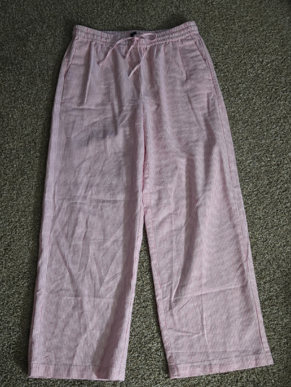J. Crew Pink and White Striped Pants